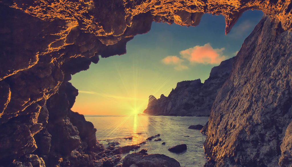 Sunset View Inside the Cave